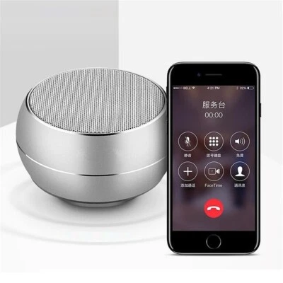 Mini Haut-Parleur Bluetooth Design Métal Brossé avec Lumière LED Réfléchissante - Photo 1/4