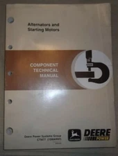 JOHN DEERE ALTERNATORS & STARTER MOTORS TECHNICAL SERVICE REPAIR MANUAL CTM77