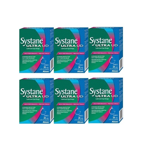 Systane Box 1-6x Systane Ultra UD Lubricant Eye Drop 24 Vials x 0.5ml Relief Eye ...