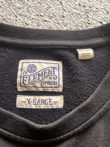 Element x Timber Black Crew Neck Pullover Jumper Sweatshirt Mens XL - Picture 3 of 3