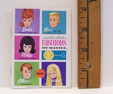 REPRO BARBIE KEN MIDGE FASHION BOOKLET BOOK 4 MINI CLOTHES CATALOGUE A33
