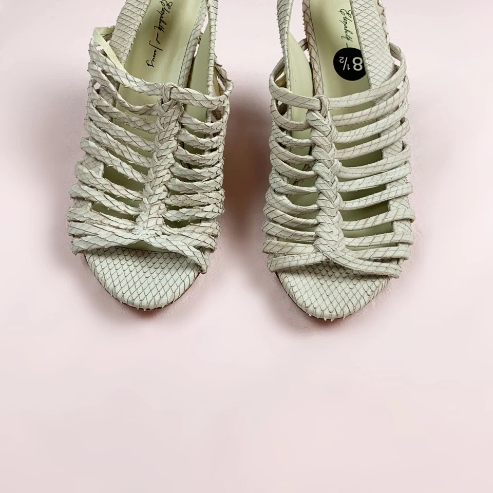 Sandalias Elizabeth and James de piel de serpiente con cordones talla 8,5B E-Samba Foto 4 de 4