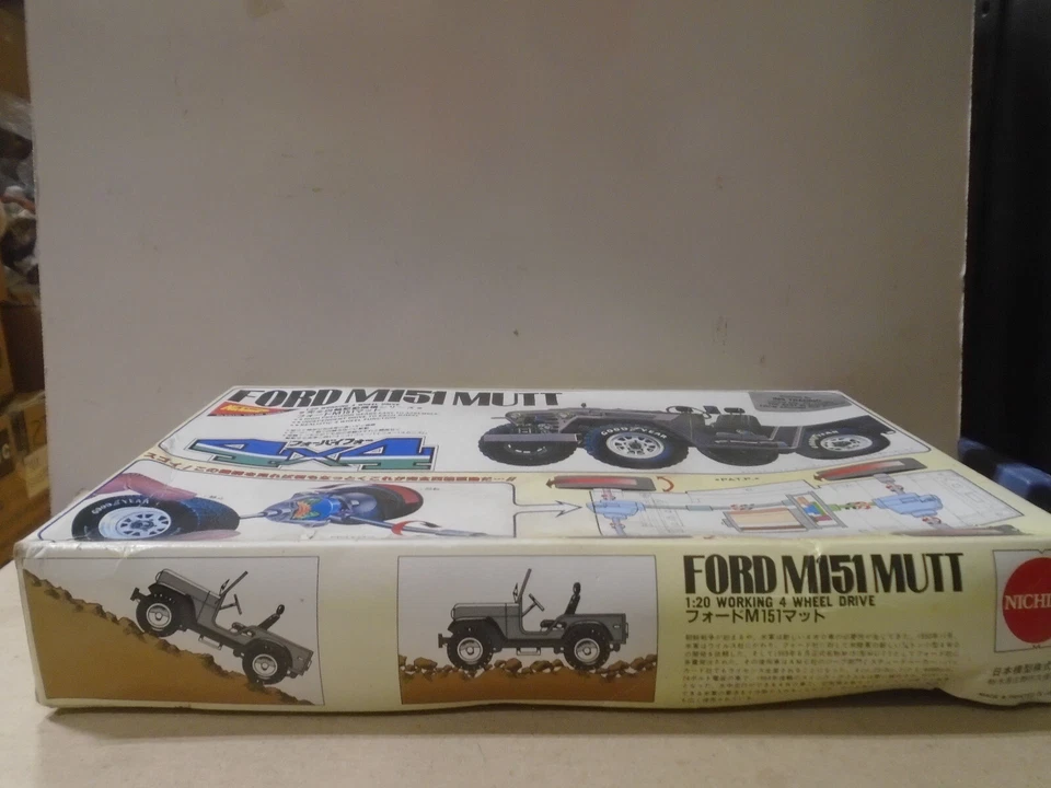 VINTAGE NICHIMO #MC-2055 1/20 SCALE 4X4 FORD M151 MUTT MINT IN BOX - Image 2 of 4