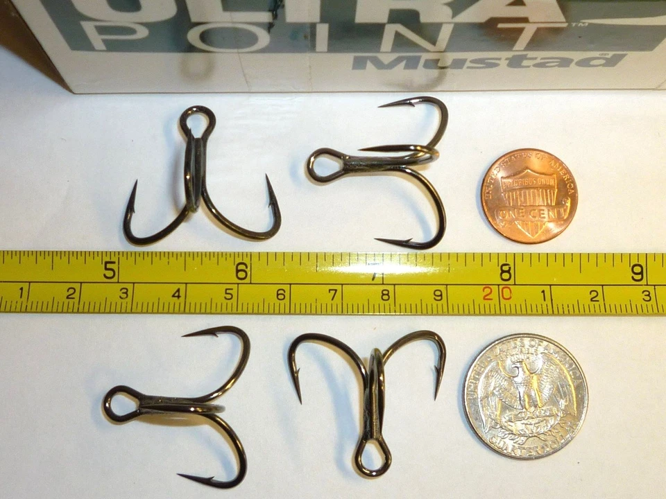 100 Mustad KVD-Elite TG76NP-BN Short-Shank 1X Triple-Grip (Size 2/0) UltraPoint - Image 2 of 4