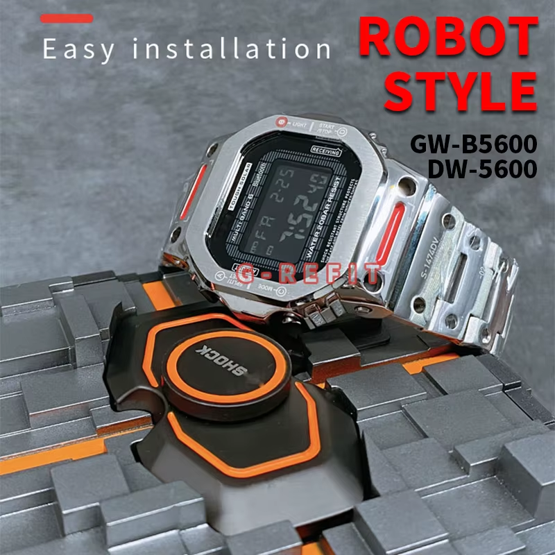 G-Refit Mech Style Robot DW5600 GWB5600 G5600E Titanium GWM5610
