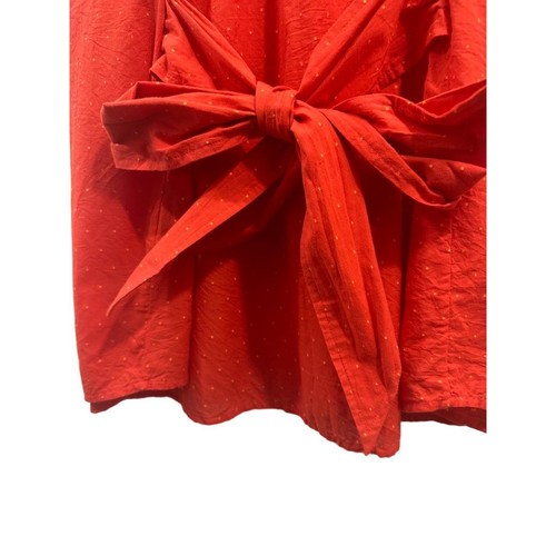 Blusa Tommy Hilfiger Mujer Talla 2X Naranja Sin Mangas Cuello Abotonado Texturizado - Imagen 9 de 18