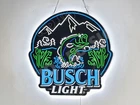 Bass Fish Fishing Mountain Beer Lager 16" Vivid LED Neon Sign Light Wall Decor