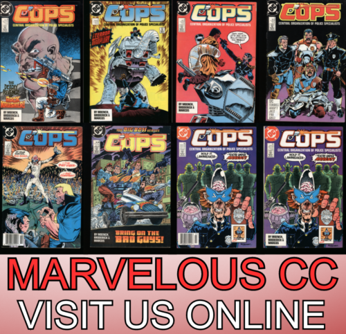 B 1988 DC LOT de 8 bandes dessinées | COPS #2 3 5 7 8 9 10 kiosque à journaux et direct | cuivre - Photo 1/17