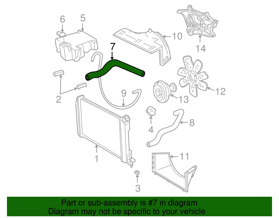 Manguera superior genuina GMC S10 1994-1997 base SLE SLS Sonoma 15661044 Foto 2 de 2