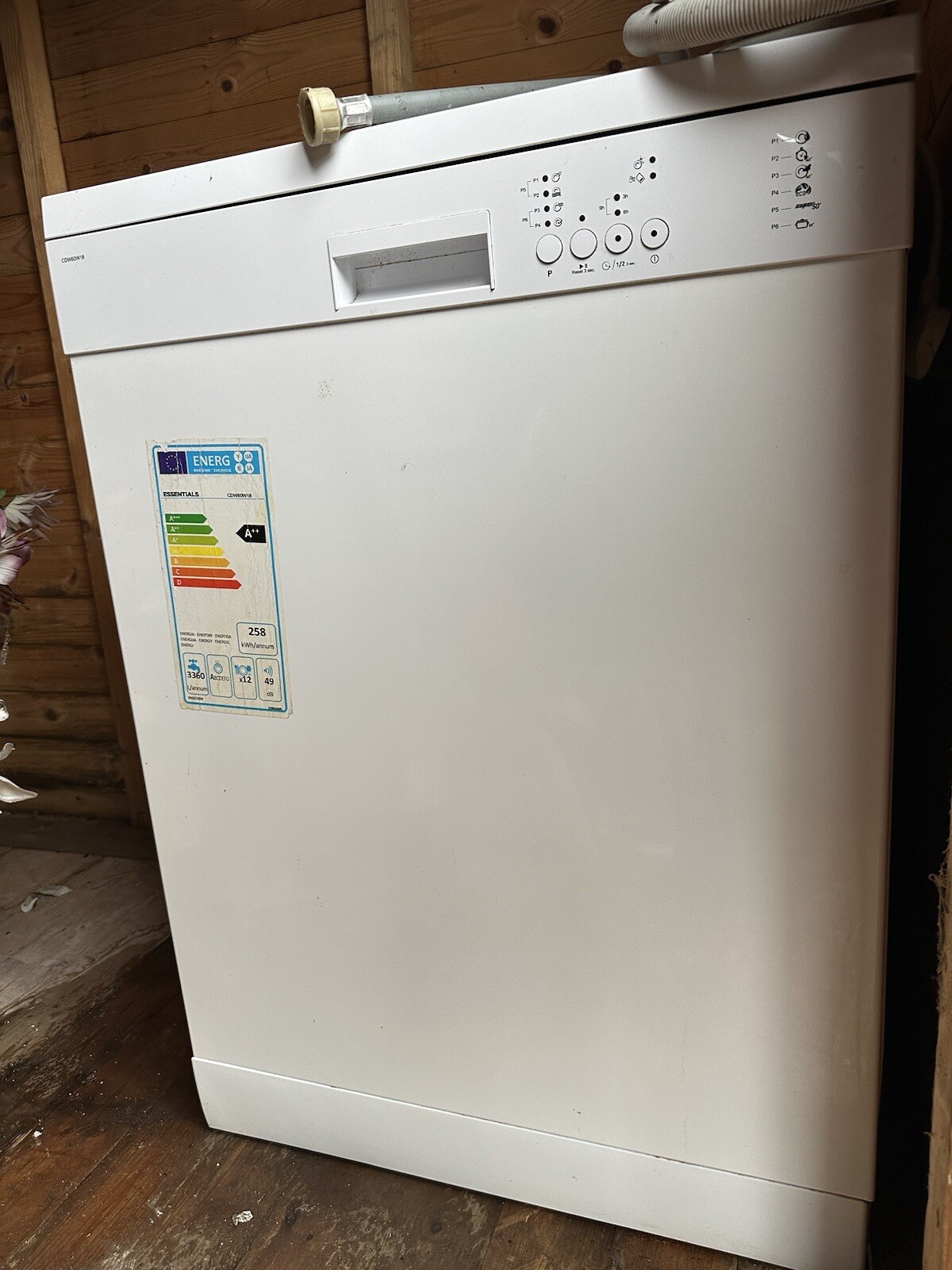 Essentials CDW60W18 Full Size Dishwasher White eBay
