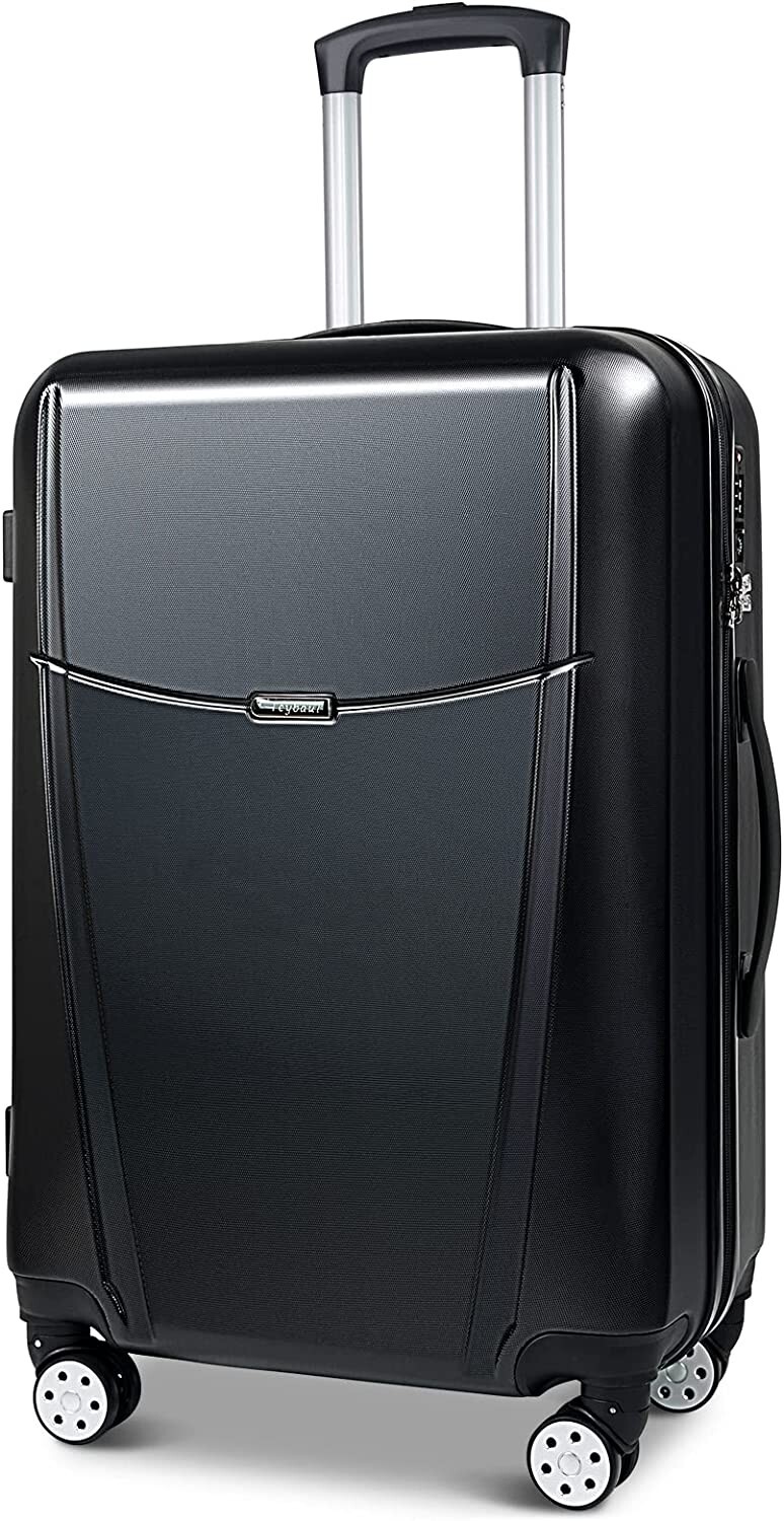 Feybaul Tapa Dura PC+ABS Grande 80cm 8 Rueda Maleta Ligero Tsa Negro