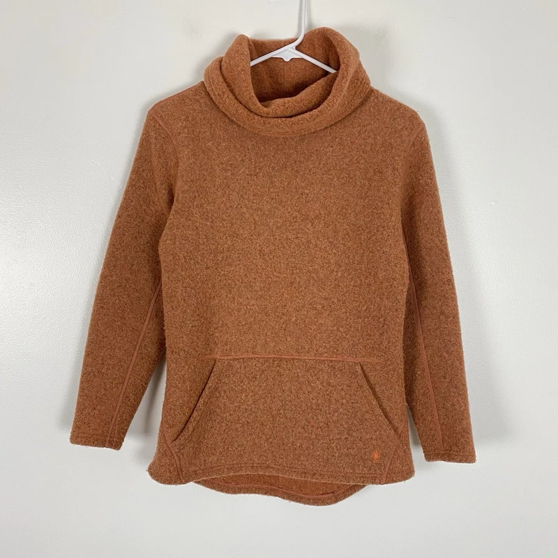 smartwool hudson trail fleece pullover wool blend sweater