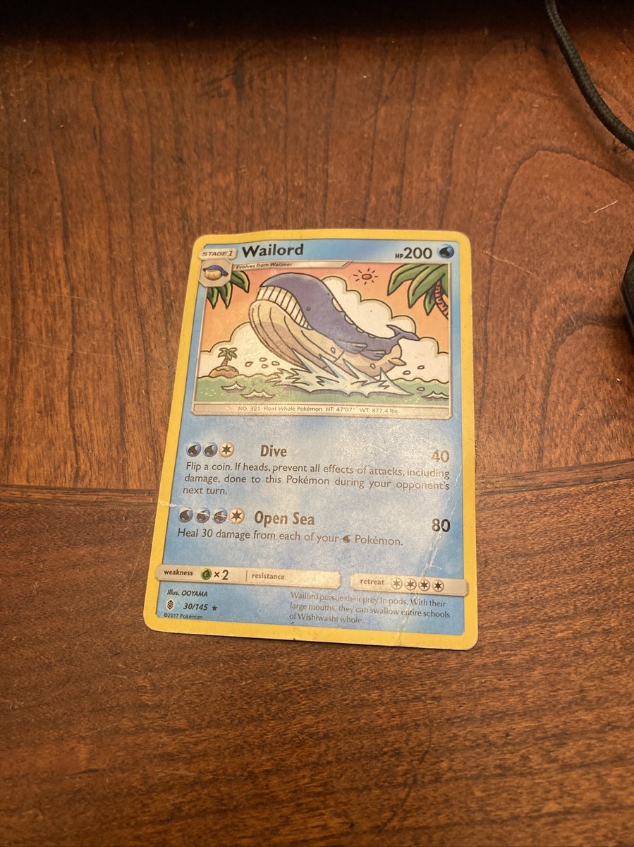 POKEMON : Wailord Stage 1 HP200 30/145 Trading Card | eBay