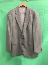 Chaps Ralph Lauren 2 Button Blazer Blue pinstripe Wool Sz 42