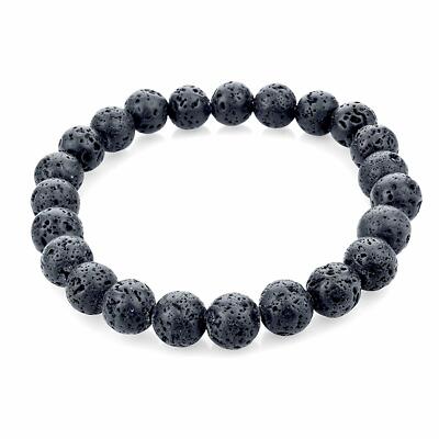 Lava Perlen Armband 8mm Perlen Stretch Natur Edelstein Schmuck Großhandel Posten