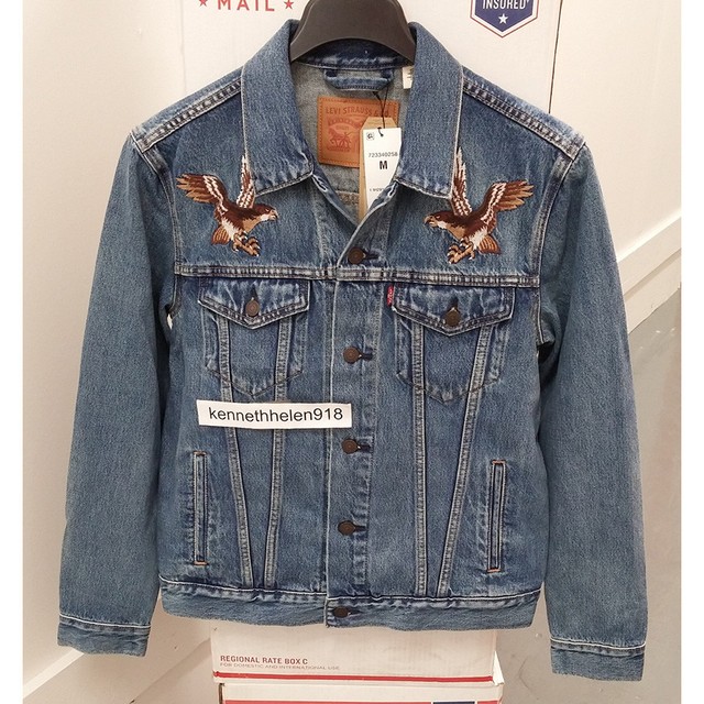 LEVIS LIMITED EMBROIDERED TRUCKER JACKET CREATED FOR MACYS MENS SIZE MEDIUM eBay