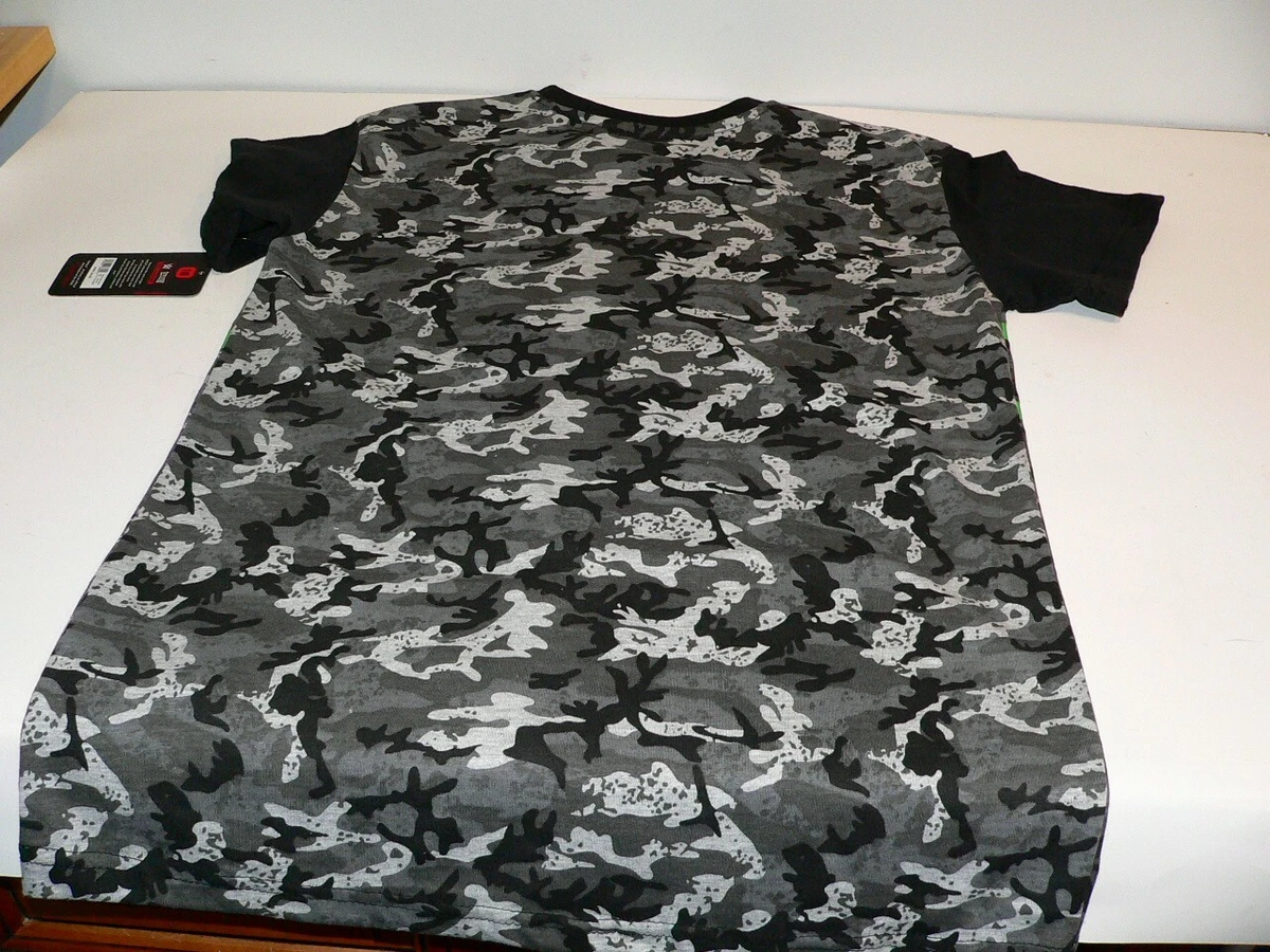 WW TAPOUT Big BOYS SZ L (14/16) T-Shirt blk gry CAMO / Green NWT *K*