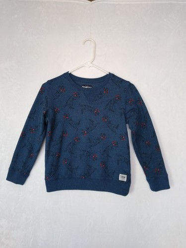 Osh Kosh B'gosh Boys Sweatshirt 10 Navy Blue Dinosaurs Crewneck Dinos T-Rec - Picture 10 of 24