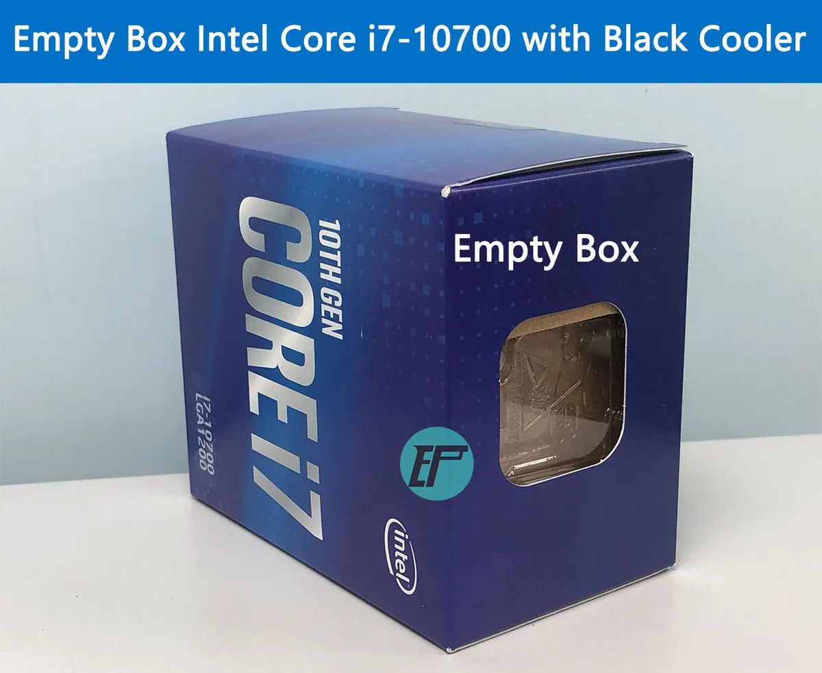 Empty Box Intel Core i7-10700 with Black Cooler