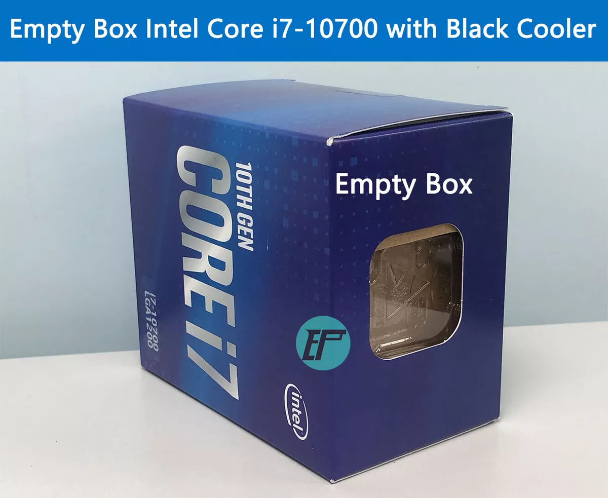 Empty Box Intel Core i7-10700 with Black Cooler