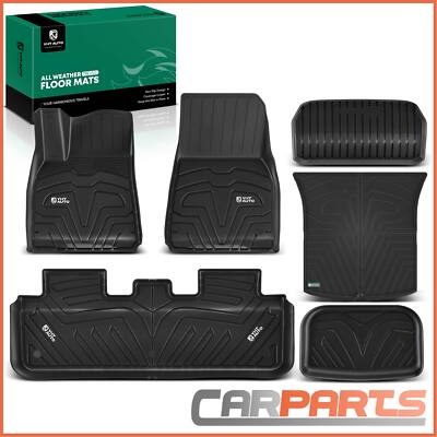 6x Gummimatten Automatten Fußmatten Set Vorne Hinten TPE für Tesla Model 3