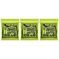 3 Sets Ernie Ball 2221 Nickel Regular Slinky Electric Guitar Strings Pack 10-46