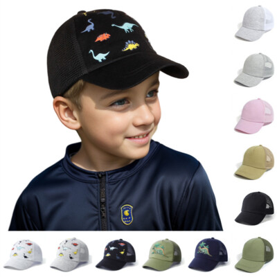 UK Kids Dinosaurier einfache Baseballmütze Mädchen Jungen Junior Kinder Sommer Netzmütze
