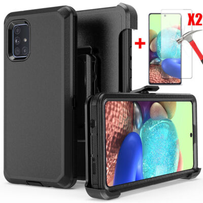 For Samsung Galaxy A51 A71 5G Shockproof Case+Tempered