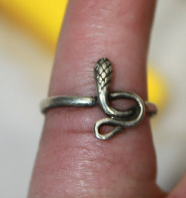 Handarbeit Silber Ring Schlange echt massiv gestempelt 925 Kaiserin