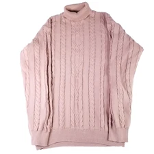 Vintage Tosani Men's Fisherman Cable-Knit Sweater Pullover Cotton L