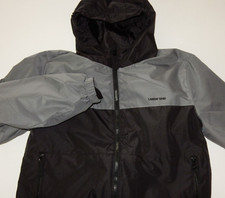 Lands' End Boy's Hooded Removable Fleece Lining Windbreaker Jacket Size L 14 