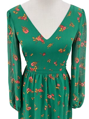ModCloth Blissful Beginnings Green Floral Long Sleeve Maxi Dress Womens Size XS | eBay ModCloth Blissful Beginnings Green Floral Long Sleeve Maxi Dress Womens Size XS | eBay