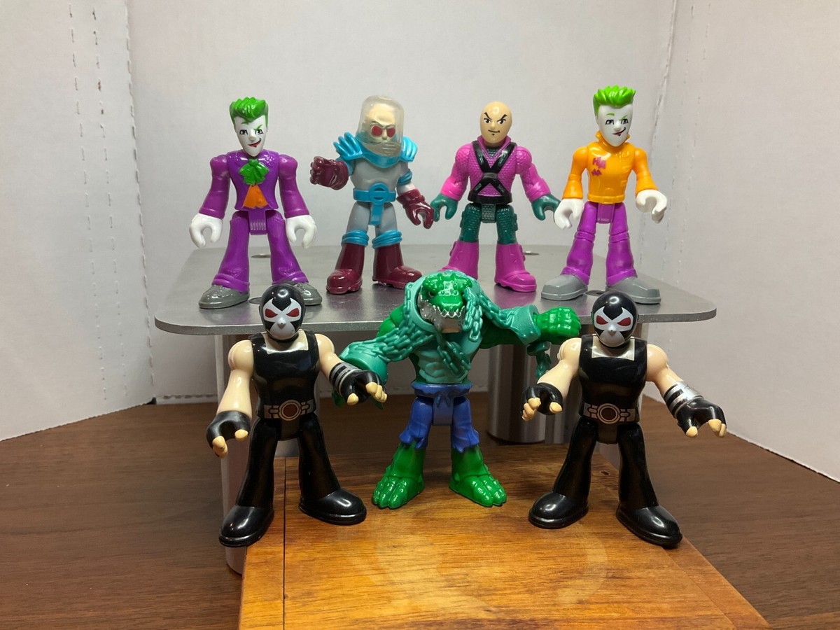 Imaginext DC Lot Of Bane Joker Lex Luthor Freeze Killer Croc Villains