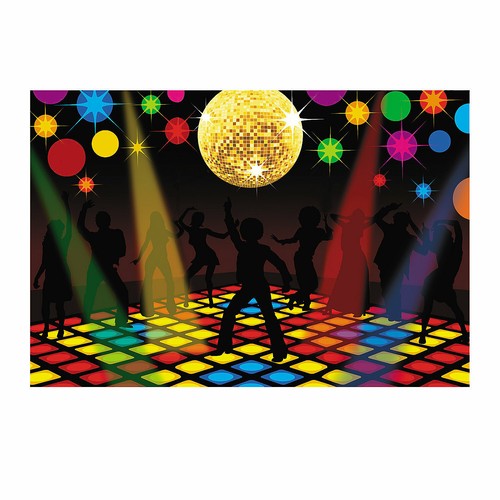 Disco Party Backdrop Photo Booth Props 70 039 S Party Decor 3 Pieces Ebay