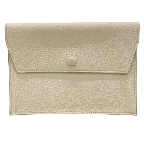 Celine Pouch Second Bag Clutch Inner Leather Elegant Beige Classic Popular Fashi