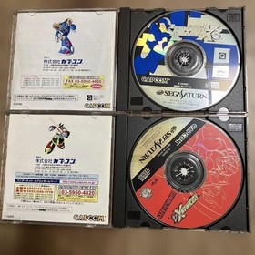 Mega Man X3 X4 Sega Saturn game set used scratches case damage