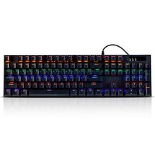 Guiheng Wired Mechanical Gaming Keyboard with Blue Switch, 104-Key Full Size ...