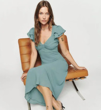 Reformation Lisola Maxi Dress with Full Length Slip, Size Medium