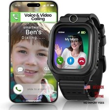Kids Smart Watch with GPS Tracker, Video  Audio Calling, Parental Black