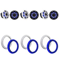 Kicker 3 Pair 51MSC84 8" LED Premium Marine Speakers 51KLSR88 - 8.8-Inch ...