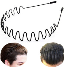 Metal Hair Band, Black, Unisex Fashion Headbands Sports Hairband Head Band Hair