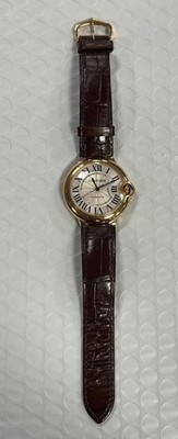 CARTIER 3927 BALLON BLEU 18K ROSE GOLD 36mm AUTOMATIC WATCH.