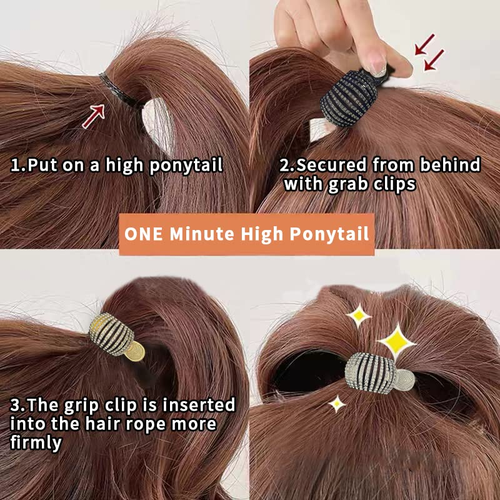 3 Pack Rhinestone Hair Claw Clips for High Ponytail Buckle Holder Long Hair - Picture 9 of 9