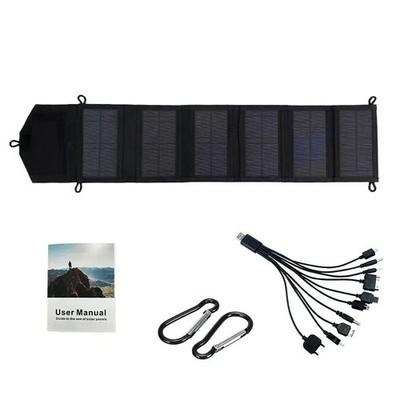 6-fach 800W Faltbares Solarpanel 20W/h Tragbare Solarmodule Ladegerät USB 5V DC F