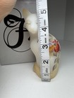 Fenton Sitting Cat Ivory Blasted Hand Painted 95th Anniversary With Box — photo 2