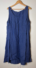 Eileen Fisher Indigo Blue Linen Dress, Size 2X