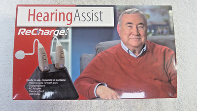 Hearing Assist Hearing Device Rechargeable Set HA-302-4 Open Box
