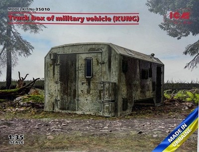 ICM LKW Kiste mit Militärfahrzeug (KUNG) Maßstab 1:35 Modellbausatz 35010