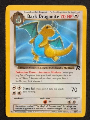 Dark Dragonite 22/82 Team Rocket Non Holo Vintage Pokemon Card