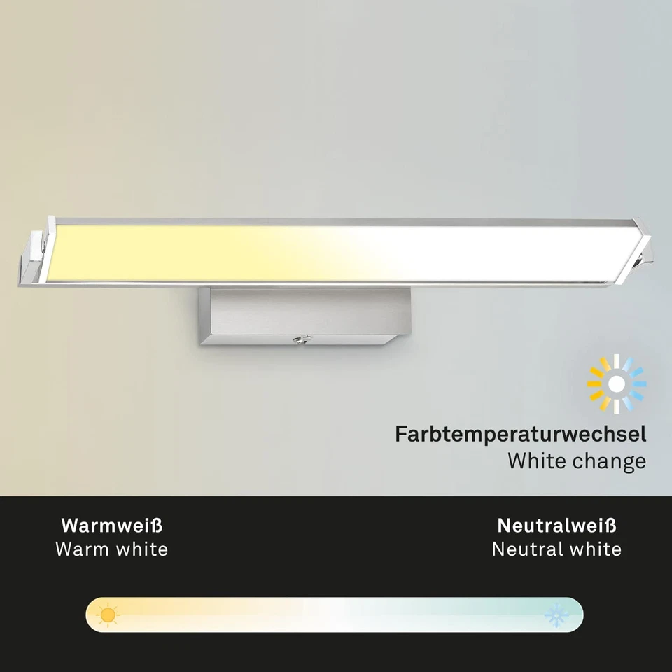 Briloner Wandleuchte LED 15W CCT Wandlampe Dimmbar Touchdimmer Nickel-Matt - Bild 3 von 4